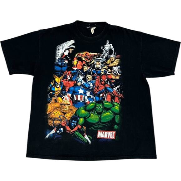Marvel Superheroes Mad Engine Y2K T-Shirt - Picture 1 of 3